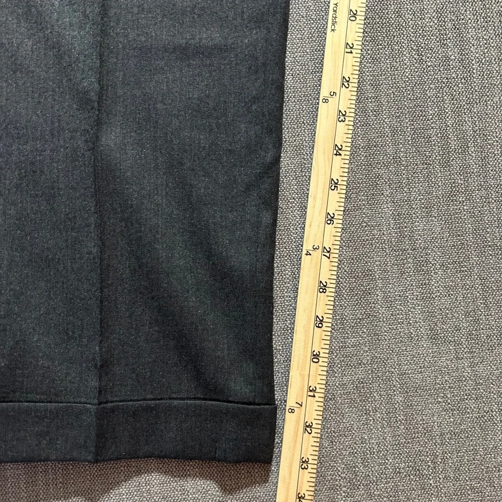 Brooks Brothers Dress Pants Mens 38 Charcoal Grey Pleated Worsted Wool USA Made
